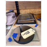 11 Pcs - 5 Round Mirrored Glass 8" Dia & More