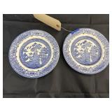 2 - Blue Willow Saucers - England
