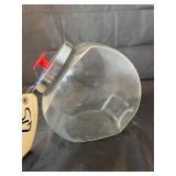 Clear Glass Candy Jar w/Metal Lid