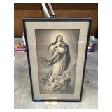Framed Religious Print 18"x30"
