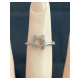 925 Diamond Kitty Ring