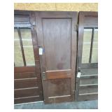 Vintage Wood Door w/Door Knob Plate