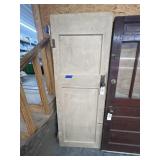 Vintage Wood Door w/Metal Door Knob 29"x80"