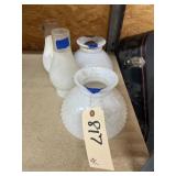 4 Pcs - Milk Glass Bubble Lamp Shades