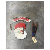 Wooden "Merry Christmas" Sign & Boot Jack