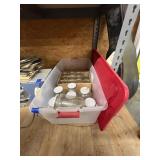 7 Large Glass Jars & Box of Canning Jars