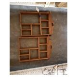 2 Pcs - Wooden Display Shelves 17"x25"