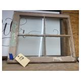 Wood Framed Window 24"x20"