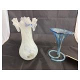 2 Pcs - Jack & Pulpit Vase & Blown Glass Vase