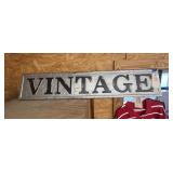 Metal "Vintage" Sign 49"L