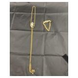 Natural Opal Slide Pendant w/26" Chain 12K