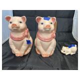 3 Pcs - Pig Kitchen Utensil Holders & Figure