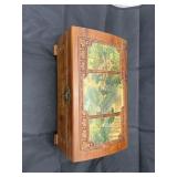 Wooden Box w/Mirror