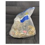Bag of Assorted Metal Costume Jewelry