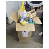 Box of Stuffed Toys - Plastic Boat & More