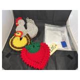 4 Pcs - Crocheted Pot Holders - Quilt Guide