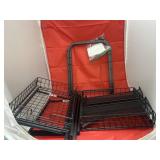 Box of Metal Desk Organizing Baskets