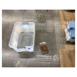 3 Pcs - Plastic Tote & 2 Metal Baskets