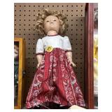 Shirley Temple Plastic Doll on Stand