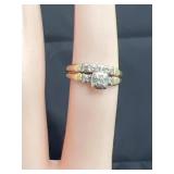 14K Diamond Wedding Set