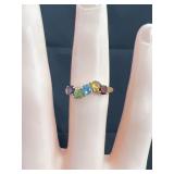 14K Multi Gemstone Ring 2.4G