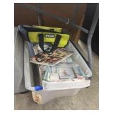 Plastic Tote w/ Christmas & Garden Activity Books