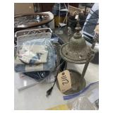 Metal Bell Candle Stand - Cross Stitch w/Yarn