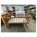 Rocking Baby Cradle w/Mattress