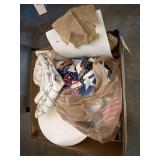 Box of Quilting Scraps - Styrofoam Stands