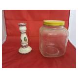 Jumbo Glass Canister w/Metal Lid
