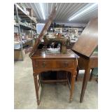 New Home Sewing Machine in Cabinet