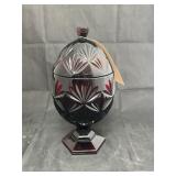 Red Glass Candy Jar