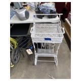 Metal Plant Stand 10"L x 21"H & Metal Cart