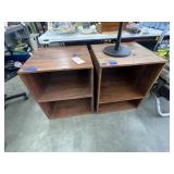 Pair Wood Cabinets 21"L x 20"W x 25"H