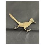 Brushed Sterling Leo Bernard Brooch 6.5G