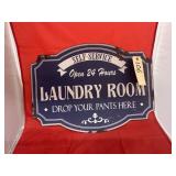 Metal Laundry Room Sign
