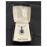 Cubic Zirconia Pendant on Chain