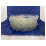 7 Pcs - Anchor Hocking Star of David Glass Platter