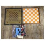 Vintage Bowling & Checkers Game Pieces