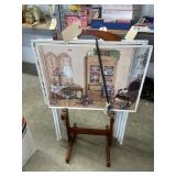 4 Pc - Metal TV Trays w/Rack 21"x15"x29"H
