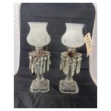 2 - Clear Glass Table Lamps