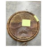 Collapsible Carved Wood Basket
