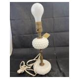 Milk Glass Hobnail Table Lamp