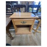 Wood Bedside Table w/Drawer