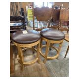 2 - Padded Bar Stools 19"Dia x 25"H