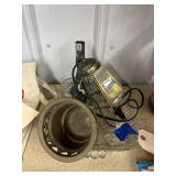 Metal Bucket - Glass Divided Tray - Desk Lamp