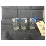 3 - Star of David Juice Glasses - 50th Anniv