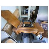 New Home Pedal Sewing Machine in Cabinet