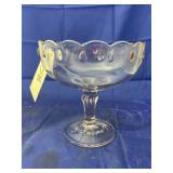 Pink Glass Compote