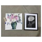 2 Pcs - Framed Wall Dï¿½cor & Painted Canvas